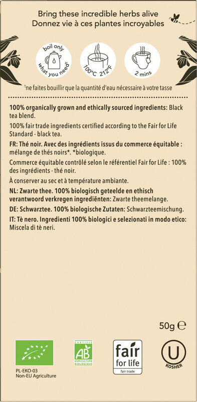 Pukka English Breakfast – Teebeutel, Bio-Schwarztee – 20 Beutel