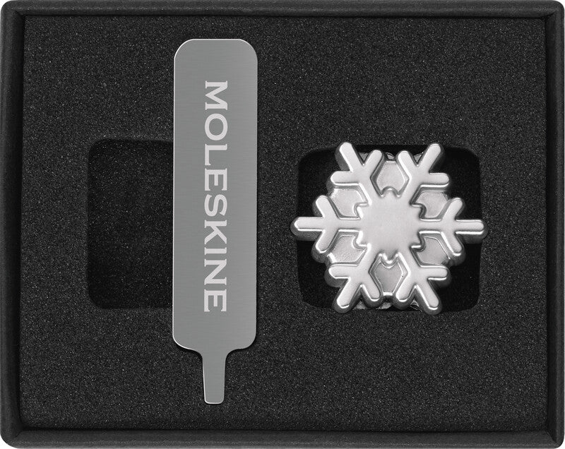 Moleskine Anhänger Schneeflocke – Zinklegierung, Silber