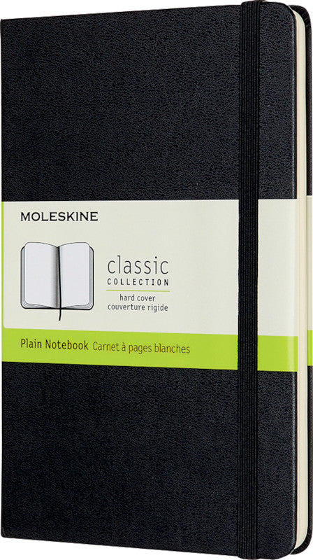 Moleskine Notizbuch Classic Collection, blanko, Leimbindung, Hardcover, 208 Seiten, 90 g/m² – schwarz