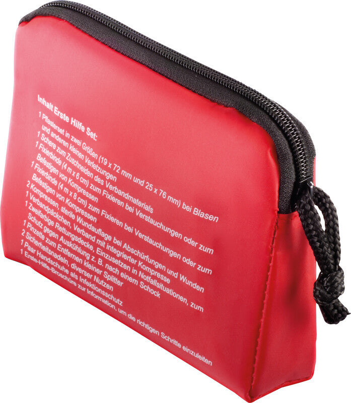 Kalff Erste-Hilfe-Set – für Reisen, Freizeit & Hobby – Rot, Nylon – 170 × 120 × 40 mm