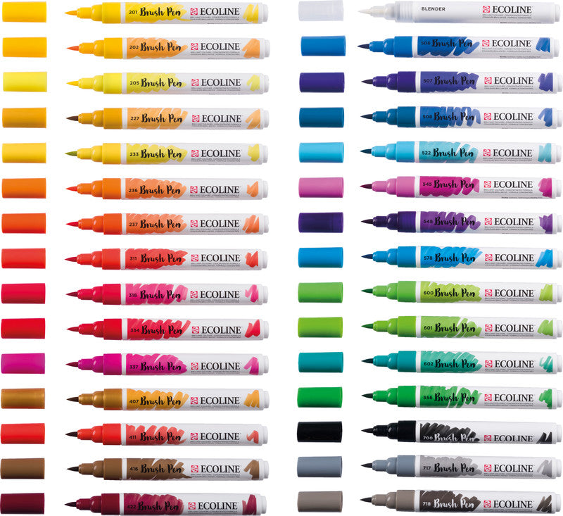 Talens ecoline Filzstifte Basic, auswaschbar, 30 Farben