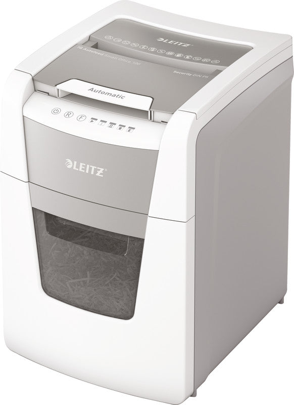 Leitz IQ Autofeed – Aktenvernichter mit Autofeed 100 Blatt, DIN P-5, Mikroschnitt 2 × 15 mm, 6 Blatt, 34 l, A4