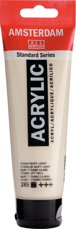 Royal Talens Amsterdam – Acrylic Standard – Acrylfarbe – Titanbuff Hell, 120 ml