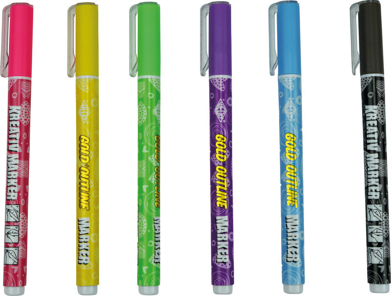 Wedo Kreativmarker für Permanent-Marker – mehrfarbig, 6er Set