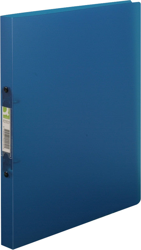 Q-connect Zeigebuch – A4 Hochformat – 2-Ring-Mechanik, Ø 16 mm, Rücken 21 mm – Blau, Kunststoff
