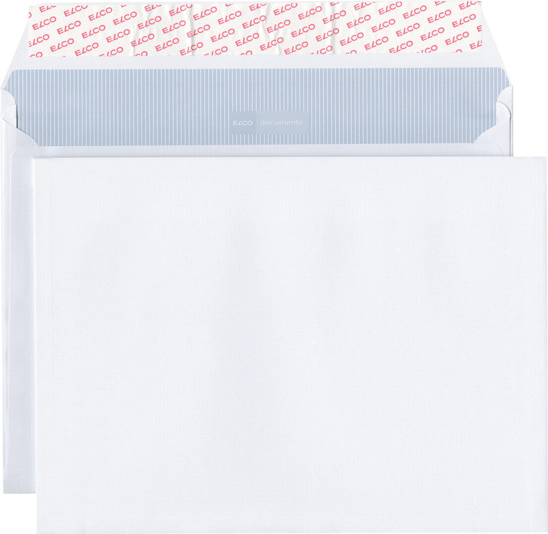 ELCO Couvert C4 (324 × 239 mm), ohne Fenster, selbstklebend (Optifix), weiss, 120 g/m² – 200 Stk.