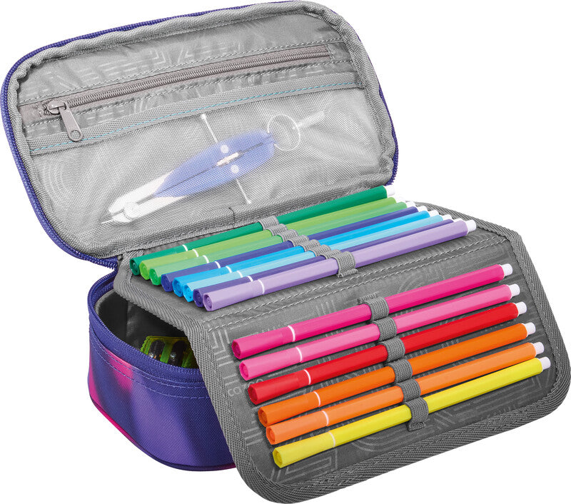 Coocazoo Schlamperetui, gefüllt – Aurora Glow – Kunststoff – 23 × 7 × 12 cm