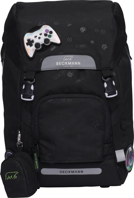 Beckmann Classic Schulrucksack 1st – Pixel – 24,0×37,0×25,0 cm – aus recycelten PET-Flaschen