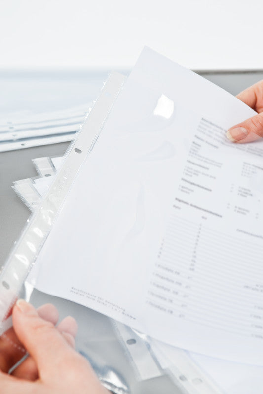 Q-connect Sichtmappe A4 – transparent, Kunststoff, glänzend, 100 µm, 100er-Pack