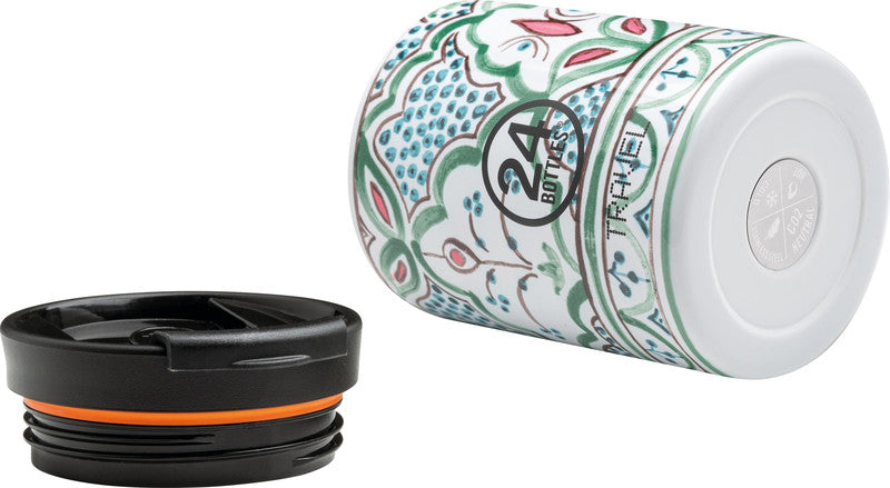 24Bottles Thermobecher Travel Tumbler – 3,5 dl – Edelstahl, isoliert, Sip&Go-Deckel – Marrakech