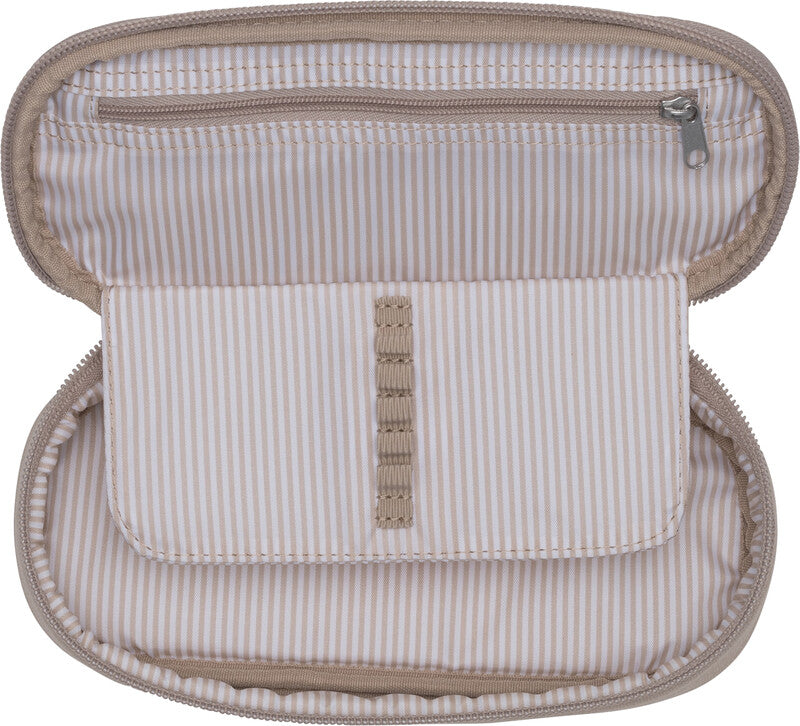Beckmann City Schlamperetui, leer – beige – Kunststoff – 22 × 5 × 10 cm