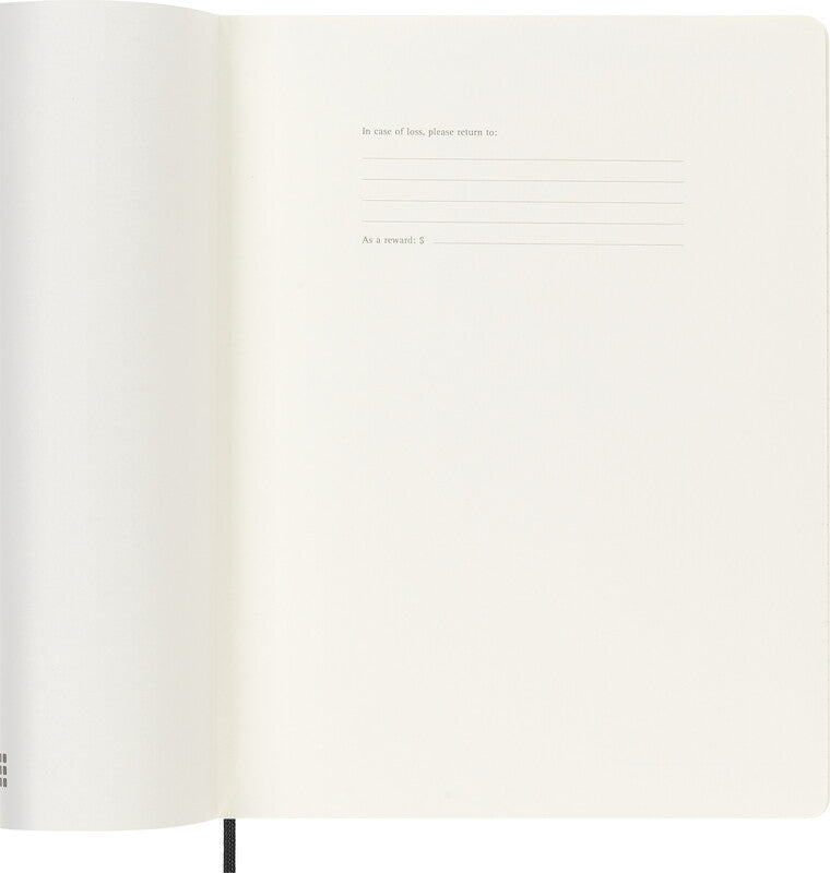Moleskine Agenda – 1 Woche/1 Seite, gebunden, 19 × 25 cm, 2027, mehrsprachig, schwarz, FSC