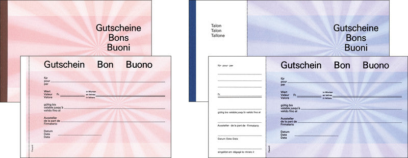 Favorit Formularblock – Geschenk-Gutscheine, mehrsprachig, 25 Blatt, A6