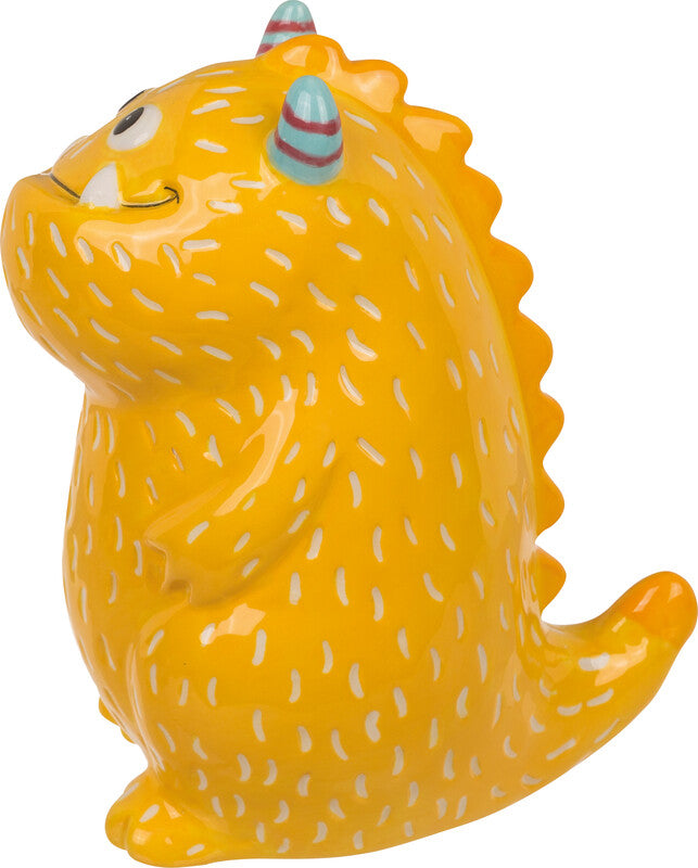 Out oft the blue Out of the Blue Spardose Monster – Keramik, Gelb – 15 × 13 cm