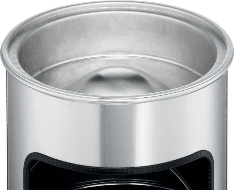 Durable Standascher – 2 + 17 l – Metall, silber metallic – Löschkopf, selbstlöschend – Ø 250 × H 630 mm
