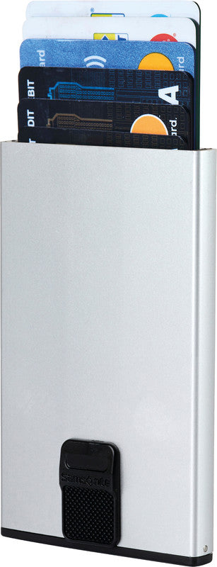 Samsonite Schiebeportemonnaie – 64 × 102 mm, Leder, Schwarz – 1 Stück