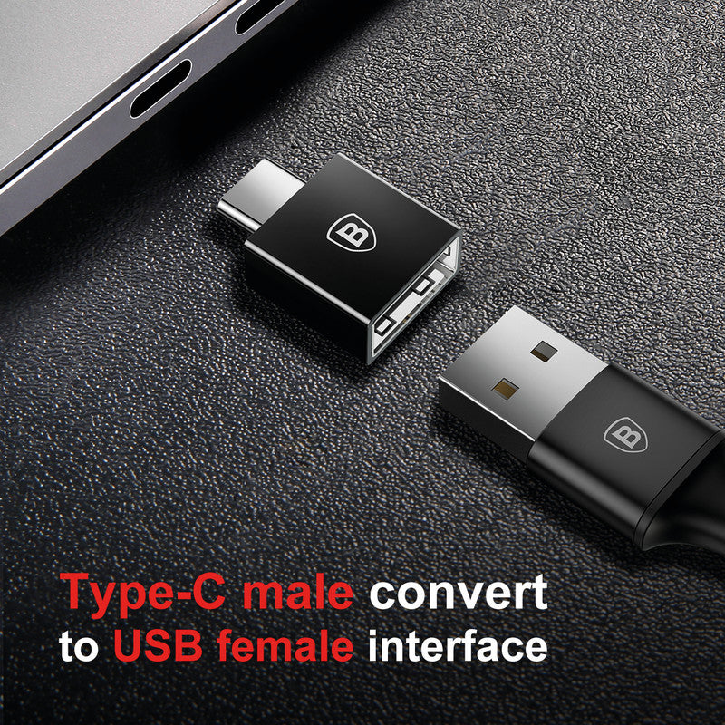 Baseus USB-C (Stecker) auf USB-A (Buchse) Adapter, USB 2.0, für Smartphone/Tablet