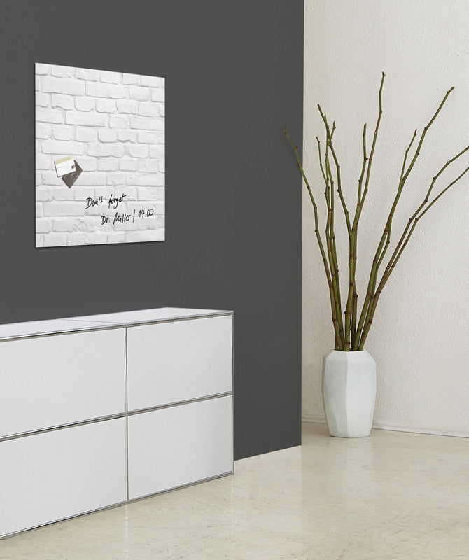 Sigel Whiteboard – 48 × 48 cm, Glas, magnetisch, Wandmontage