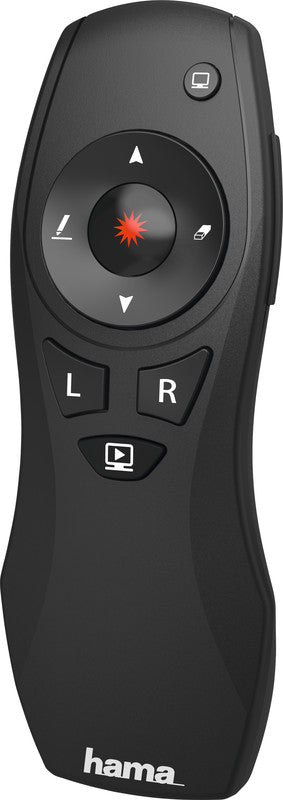 Hama X-Pointer 6 in 1 – Presenter – Roter Laser, 2,4 GHz, Bluetooth, Dongle, Reichweite 15 m, Air-Maus-Funktion