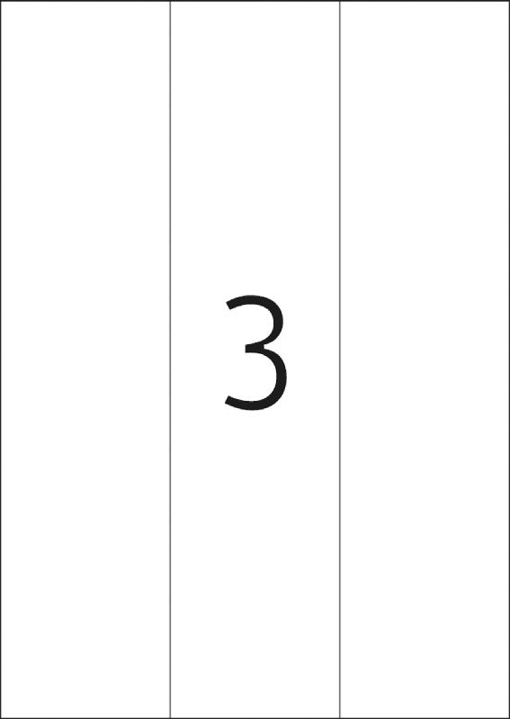 HERMA Druckeretiketten, A4, 70 mm × 297 mm, weiss, Papier, permanent, 300 Etiketten (100 Blatt)
