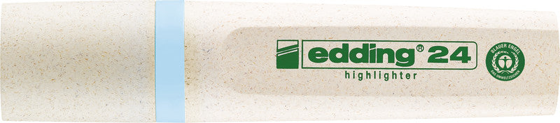 Edding 24 EcoLine Textmarker Pastellblau – Keilspitze, 2–5 mm, nachfüllbar, Blauer Engel