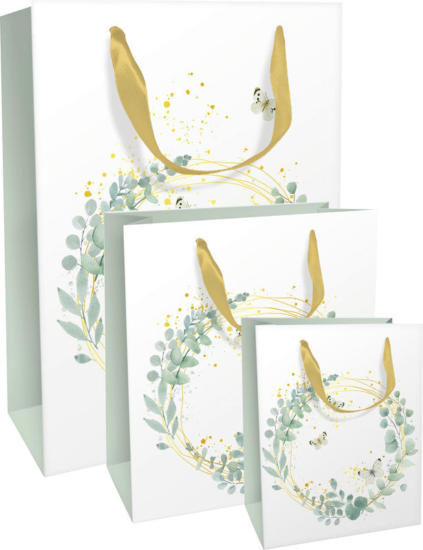 Braun + Company Tragetasche – Festlich – Papier, 160 g/m2, matt – 180 × 210 × 80 mm