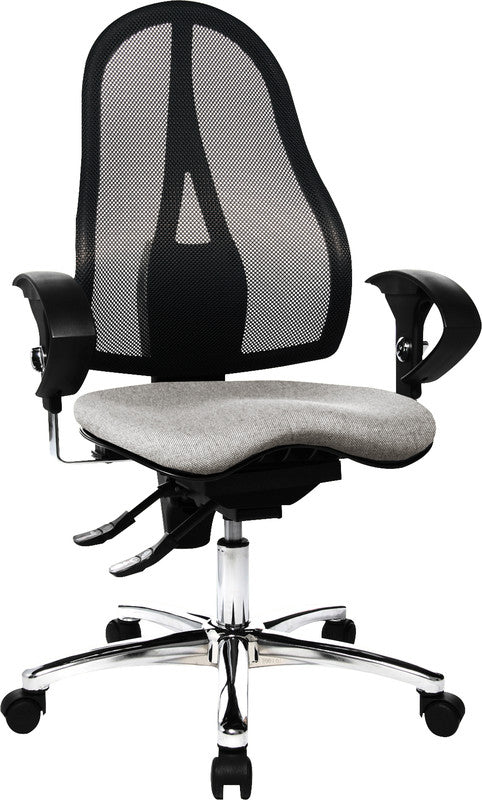 Topstar Bürostuhl Sitness 15 – Sitzhöhe 43–54 cm, 110 kg, Grau