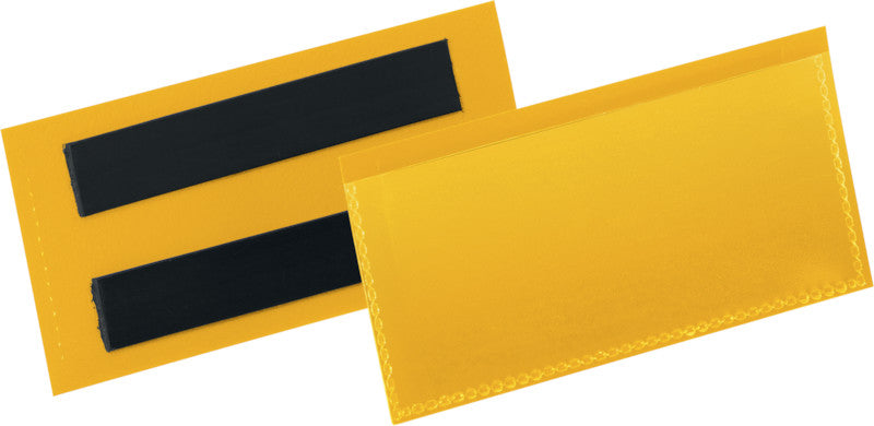 Durable Magnetclip – 100 × 38 mm, gelb, wiederablösbar, magnetisch, 50er-Pack