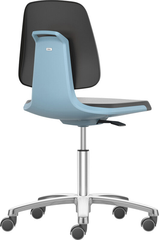 Bimos LIMBOS Labsit Bürostuhl – Kunstleder – Schwarz/Blau, 3D-Flexfunktion, 45–65 cm