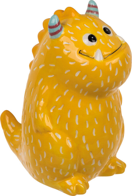 Out oft the blue Out of the Blue Spardose Monster – Keramik, Gelb – 15 × 13 cm