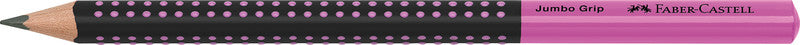Faber-Castell Grip Two Tone Bleistift, Dreikant, Jumbo B Mine Ø 3,25 mm Schwarz/Pink