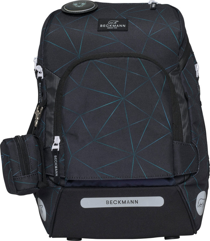 Beckmann Schulrucksack Active Air Flx – 6-teilig – Panther – 26,0 × 39,0 × 22,0 cm – rPET