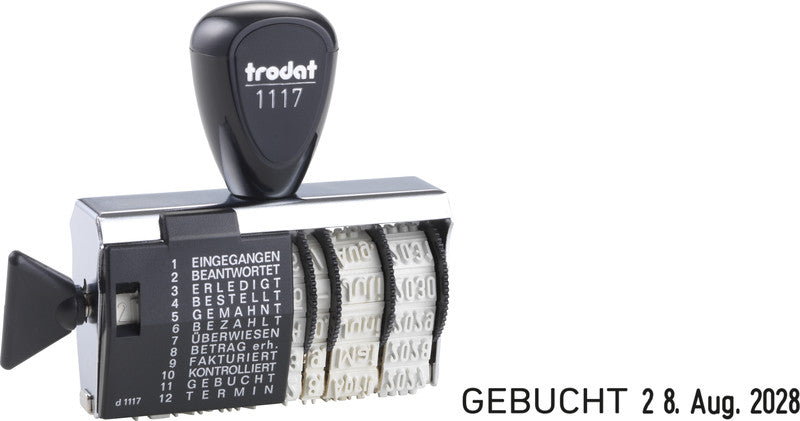 Trodat Motivstempel – Motiv: Verschiedene Texte, Kunststoff, 55 × 4 mm, Deutsch, Ohne Kissen