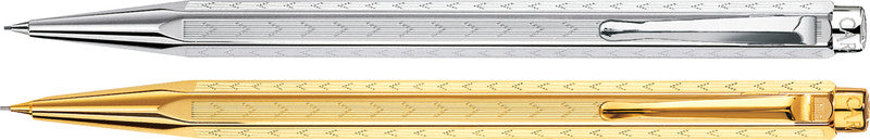 Caran d-Ache Caran d'Ache Ecridor Chevron Druckbleistift – 0,7 mm – Metall – Gold – Mit Radierer