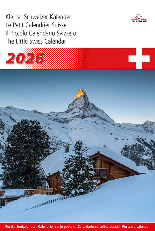 Calendaria Postkartenkalender 2026 – 14,8 × 22 cm – mit 12 Postkarten, mit Aufhänger