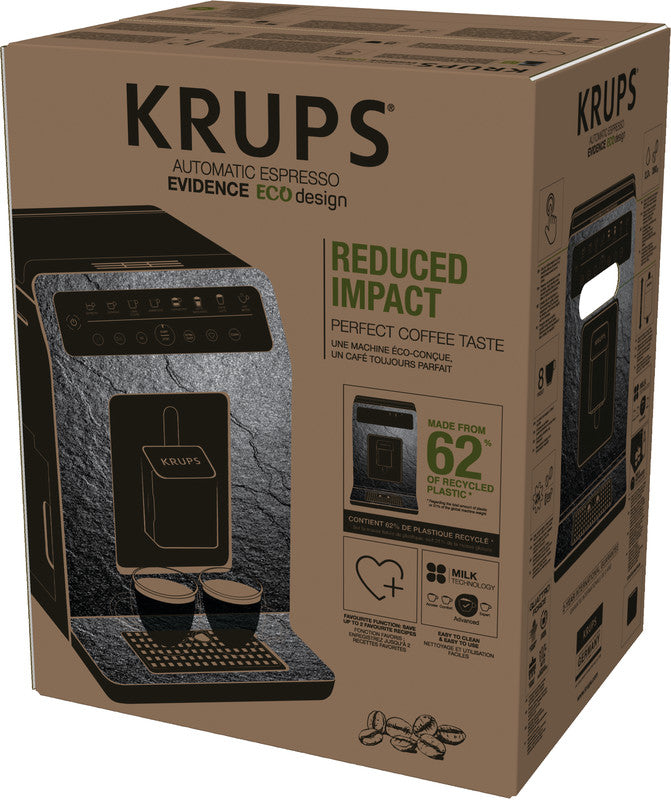 Krups Kaffeevollautomat – 2,3 l, 260 g, 2 Tassen, Schwarz