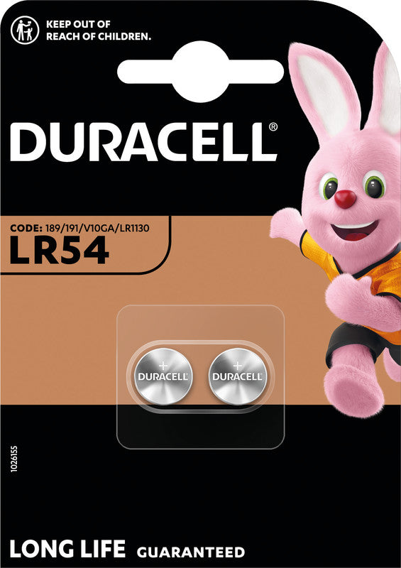 Duracell LR54 Akku 1,5 V 42 mAh 0,06 Wh Alkaline – für Geräte