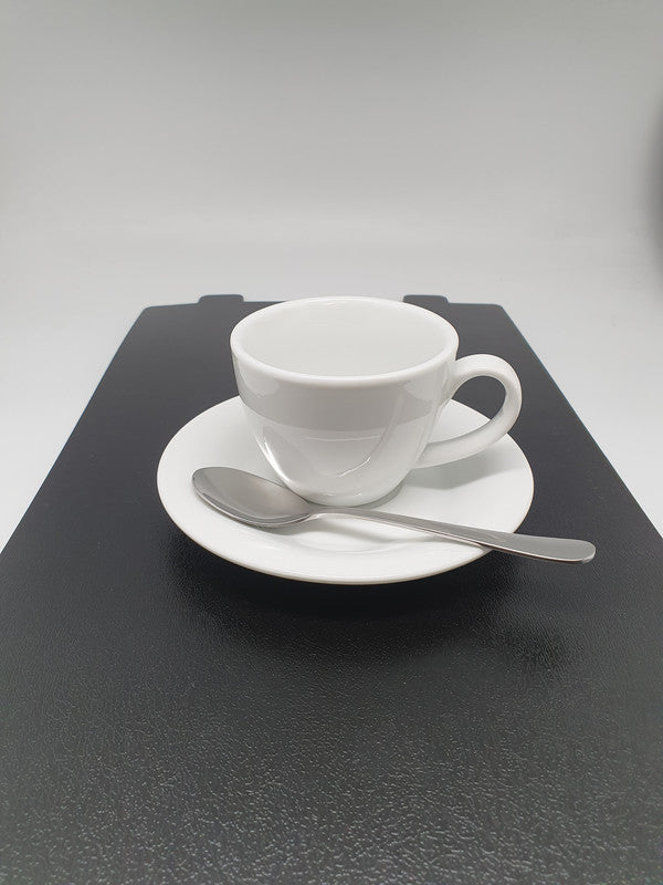 Noname Carlo Kaffeetasse – 0,14 l, Porzellan, weiss, spülmaschinenfest, mikrowellengeeignet, 18-teilig