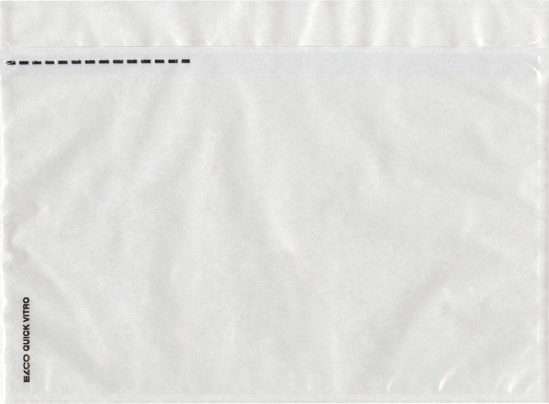 Elco Dokumententasche – C5 (162 × 229 mm), ohne Fenster, unbedruckt, transparent, selbstklebend – 250 Stück
