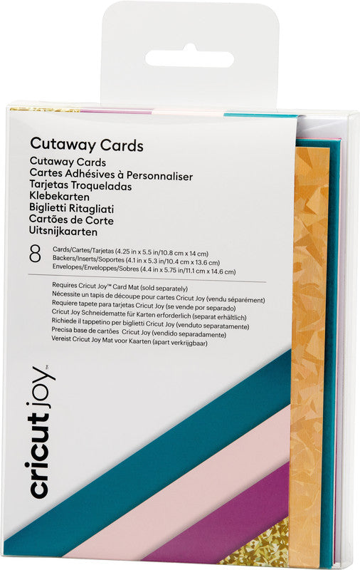 Cricut Kartenset, Cutaway-Karten – für Cricut Joy – 108 × 140 mm – sortiert – Set, 24-teilig.