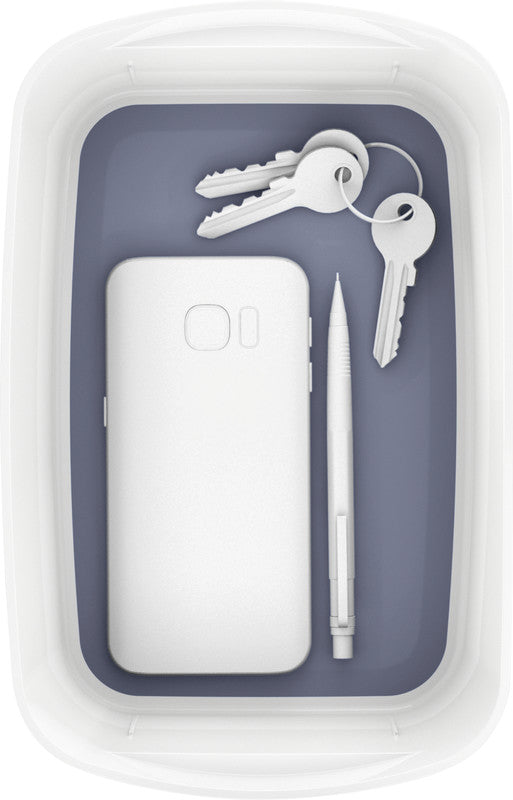 Leitz Aufbewahrungsschale MyBox – Kunststoff, weiss/grau, 24,6 × 9,8 × 16 cm