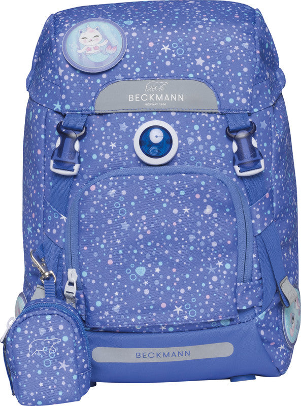 Beckmann Classic Schulrucksack 1st – Aquagirl – mit Leuchteffekt – 22 l, 24,0×37,0×25,0 cm