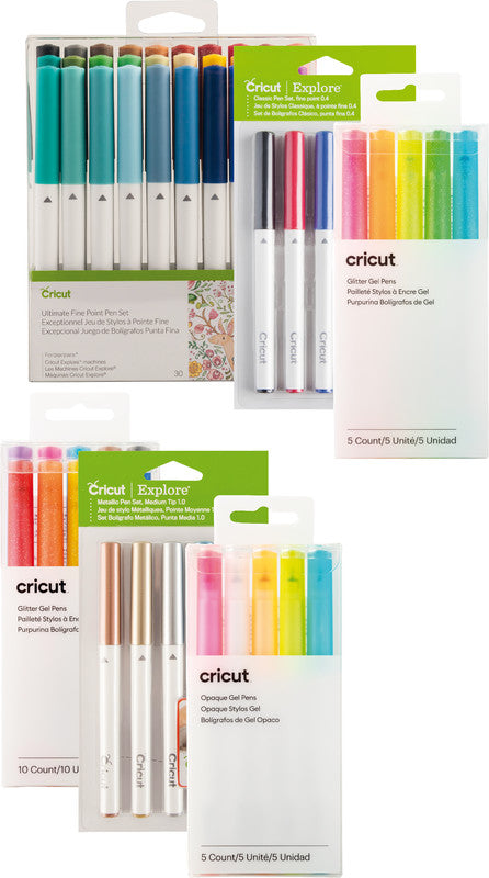 Cricut Permanentmarker für Cricut Schneideplotter Maker und Explore – sortiert