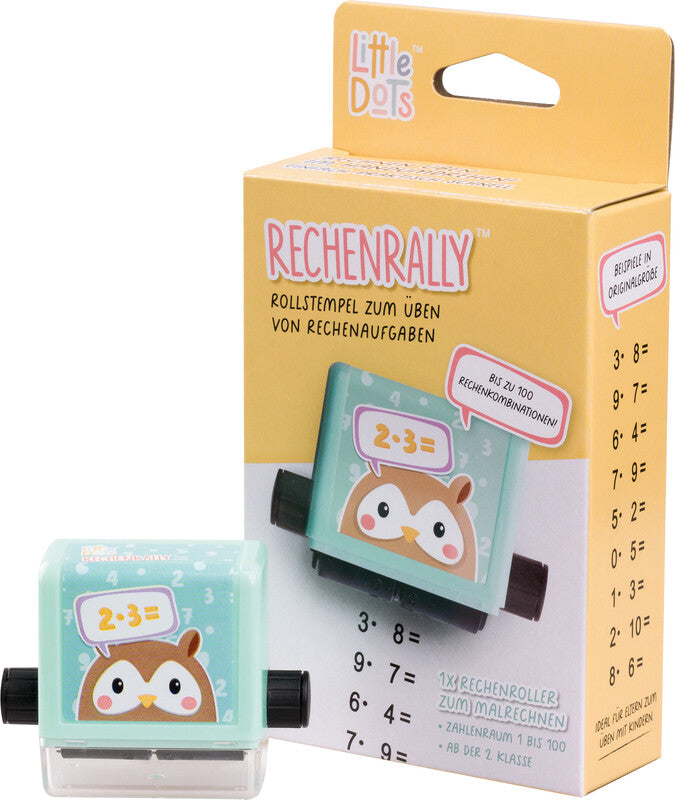 Little Dots – Eule Rollstempel – Rechenrally, Abdruckhöhe 25 mm