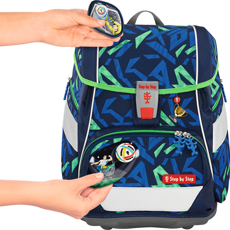 Step by Step Schulrucksack-Set 2in1 Plus – 6-teilig – Soccer Ben
