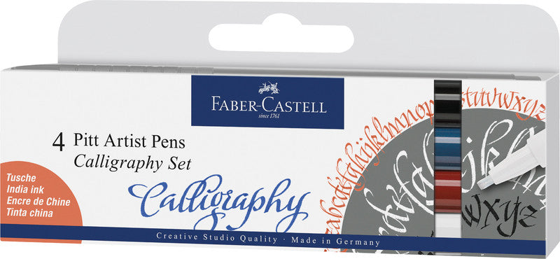 Faber-Castell Tuschestifte, wasserfest, 4 Stk.