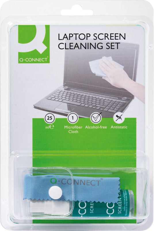 Q-CONNECT Reinigungsset – 25 ml, für Bildschirme