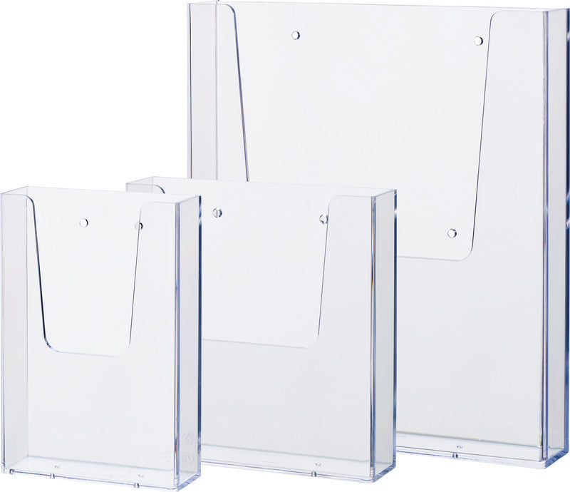 Helit Wandprospekthalter – Kunststoff, transparent, 225 × 250 mm – für A4