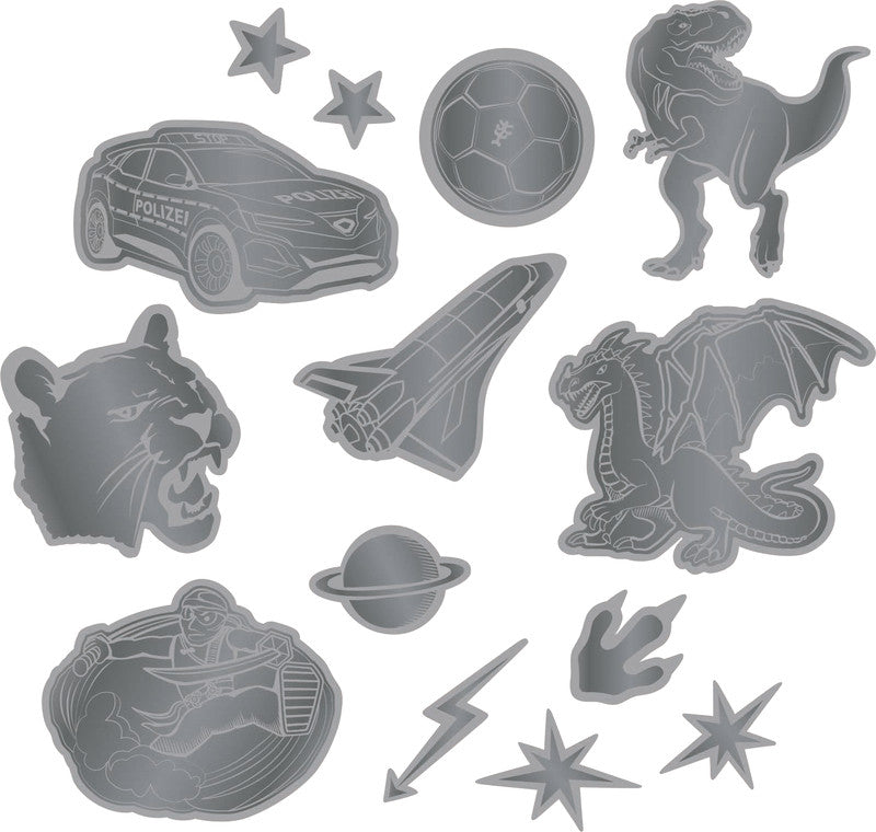 Step by Step Reflektoren-Sticker – Schwarz