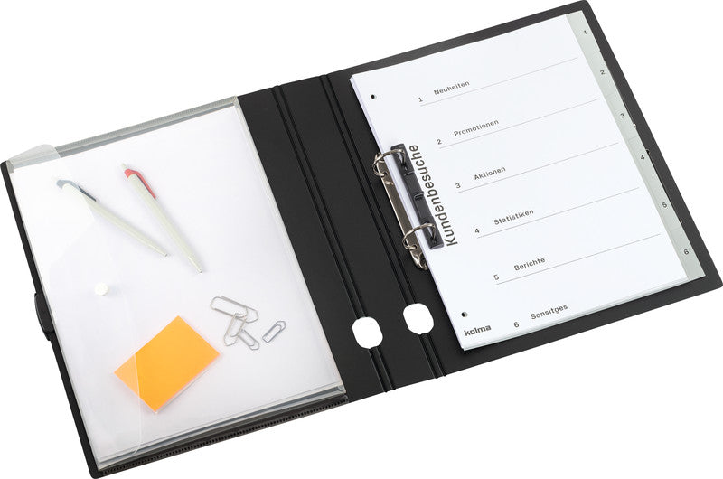 Kolma Zeigebuch – A4 Hochformat – 2-Ring Bügelmechanik, Ø 30 mm, Rücken 40 mm – Schwarz, recyclingfähig